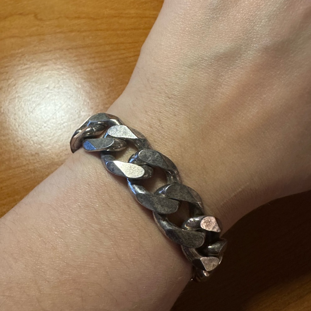 Men's Silver Chain Bracelet - Picture 4 of 4